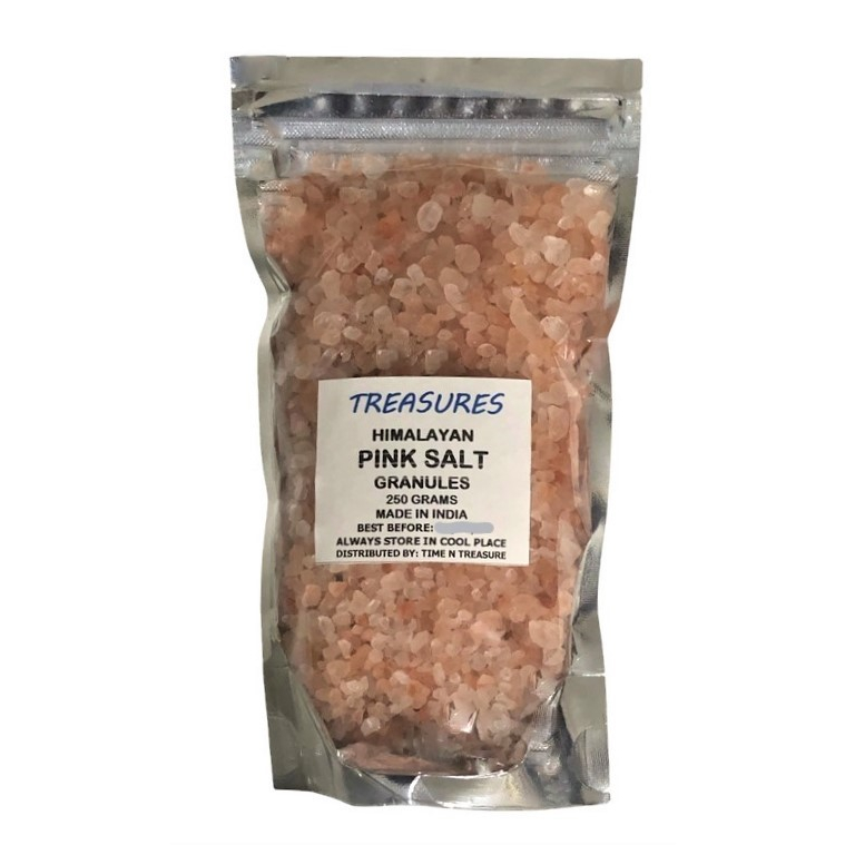 Treasures Himalayan Pink Salt - Granules - 100% Pure From India (250g ...
