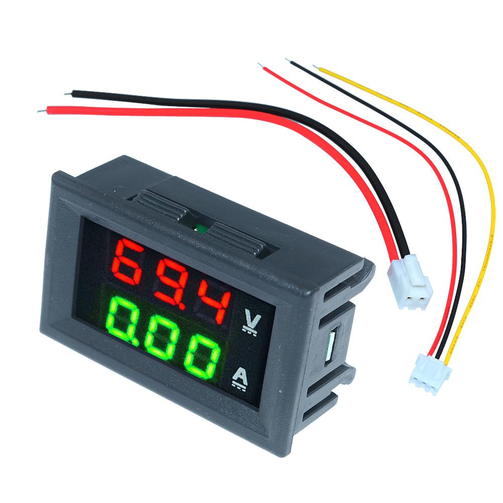 LED VoltMeter Indicator ( DC 100V 100A Red + Red 0.28 Inch Dual LED ...