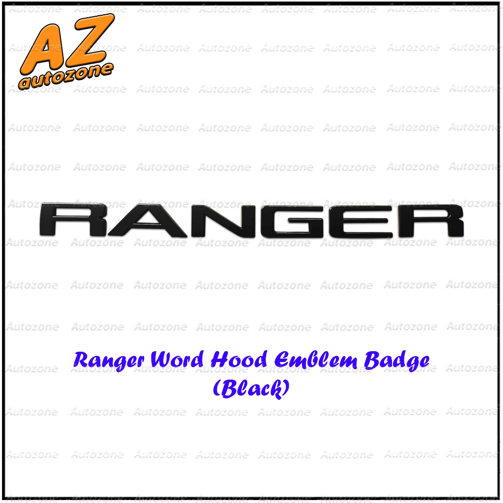 RANGER Hood Emblem Badge for Ford Ranger Cars (Black Color) | Shopee ...