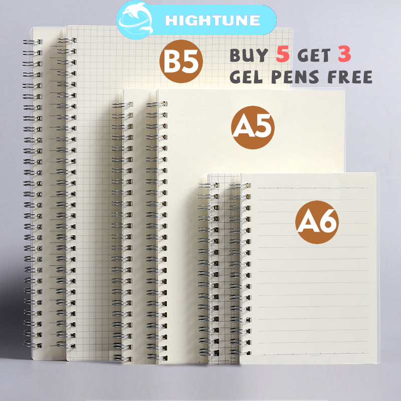 HIGHTUNE A5/B5/A6 80 Sheets Notebook Muji Notebooks For School Students