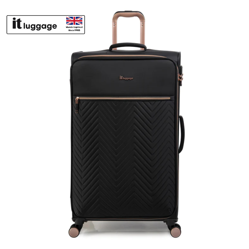 Rose gold and black luggage online