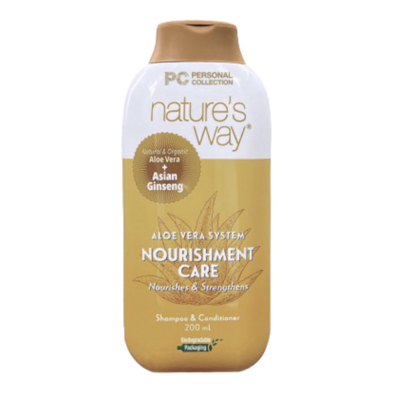 Nature’s Way Aloe Vera Shampoo and Conditioner Total Nourishment Care 200ml Personal Collection