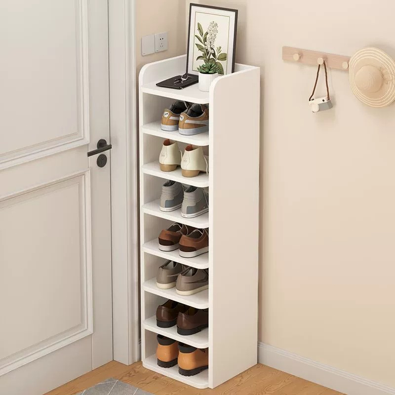 Solid Wood Household Shoe Cabinet Semi Open Shoe Rack Entry-level ...