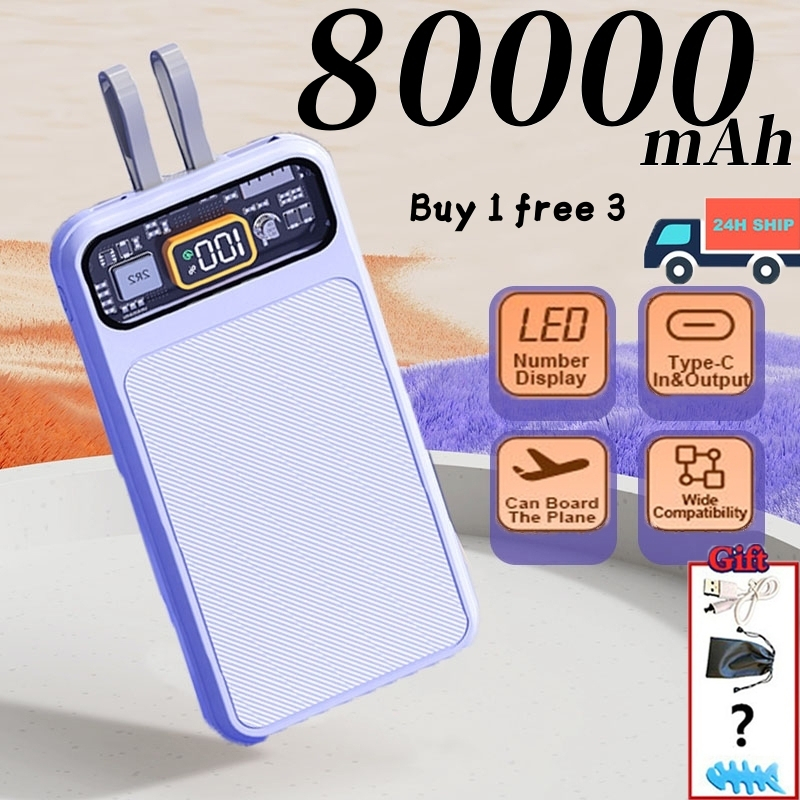 100% ORIGINAL 50000MAH Power Bank Fast Charging PowerBank Super Slim ...