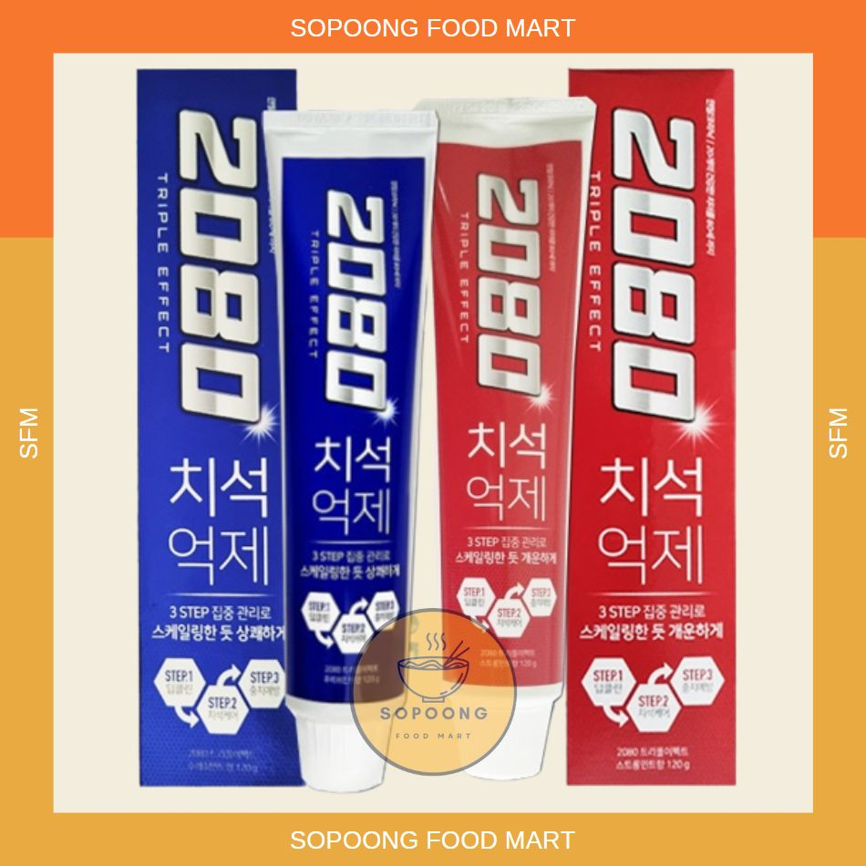 AEKYUNG 2080 Triple Effect Toothpaste Fresh Mint & Strong Mint 140g
