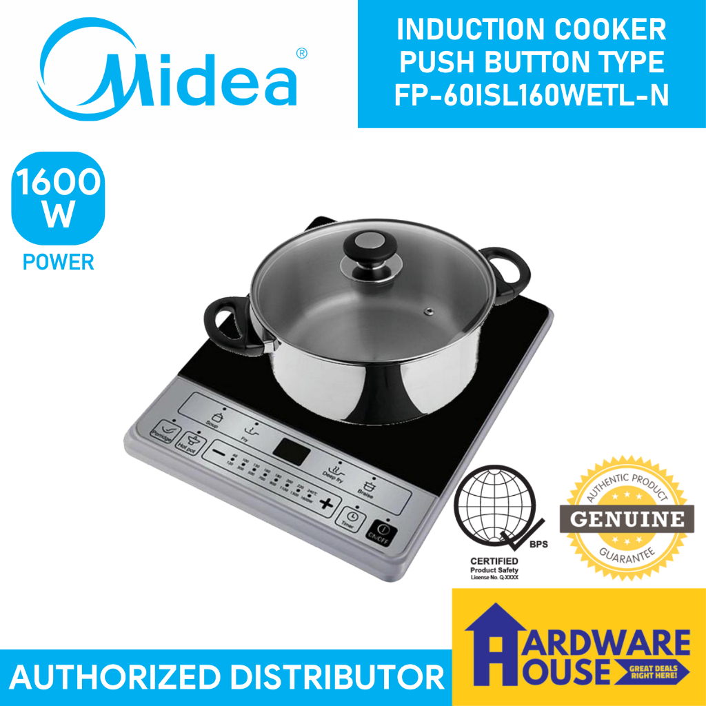 ORIGINAL MIDEA Digital Electric Induction Cooker Single Stove FREE COOKING POT Glass / Push