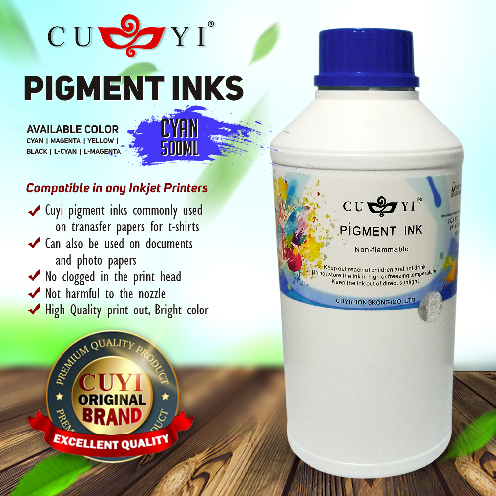 CUYI Pigment Ink for Inkjet Printer 500ml 4colors CMYK (for Epson ...
