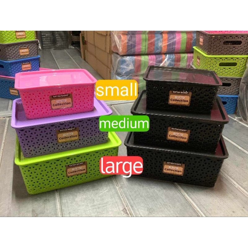 NEWLAND BASKET TRAY ORGANIZER WITH COVER Shopee Philippines