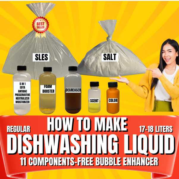 [REG] DIY DISHWASHING LIQUID KIT FREE BUBBLE ENHANCER 1718 LITERS