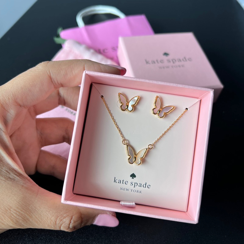 KSNY Kate Spade Jewel Set Earrings + Necklace Shopee Philippines