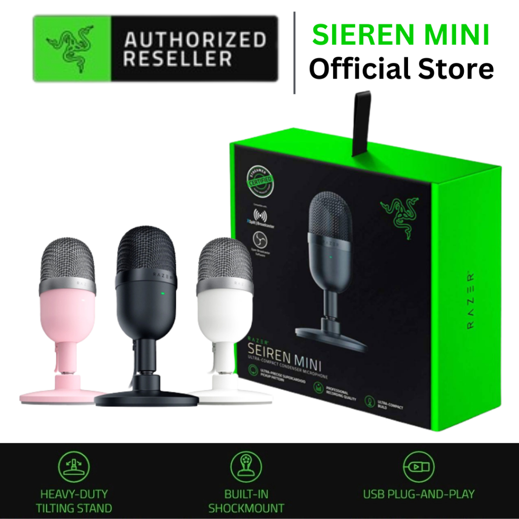 Razer Seiren Mini Razer Mic Razer Microphone Razer Ultra-compact Portable  Mini Streaming Microphone