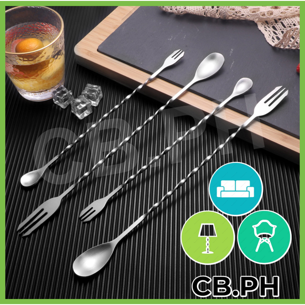 CB.PH Stainless Steel Stirring Spoon bar Cocktail stick Milk Tea ...