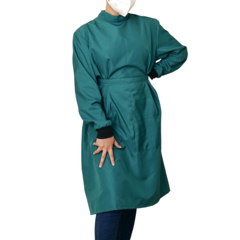 "Basic" UNISEX Water Repellent Microfiber Isolation Gown Lab Gown Smock