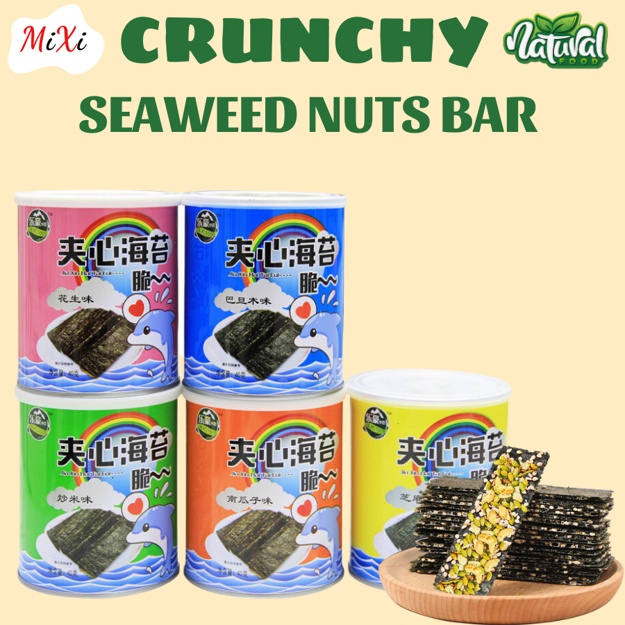 Mixi Crunchy Seaweed Nut Bars Original Seaweed Snacks Mix 5 Types Of