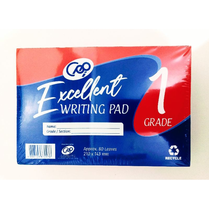 GRADE PAD PAPER WRITING PAD GRADE 1 TO 4 SOLD PER PIECE Shopee