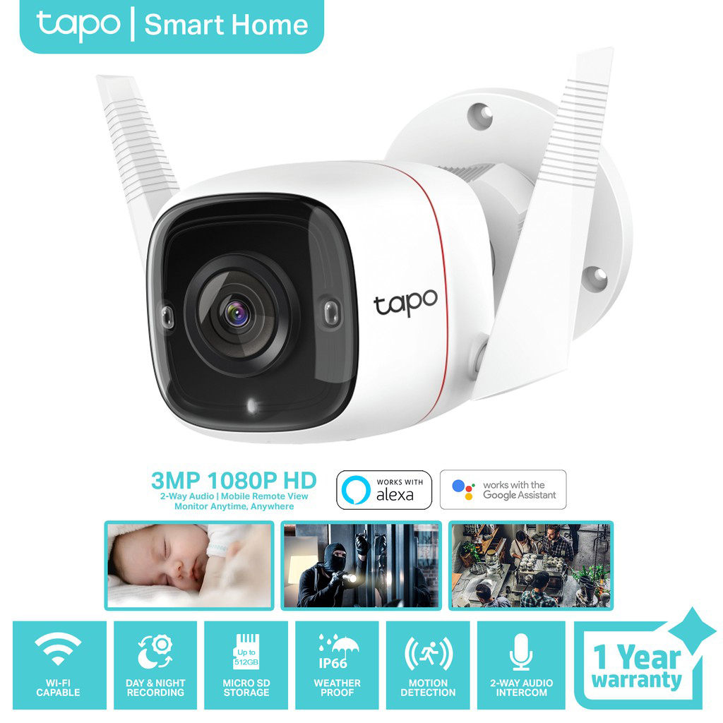 Tp Link Tapo C Mp Outdoor Ip Security Wifi Cctv Camera Connect To Cellphone Tp Link