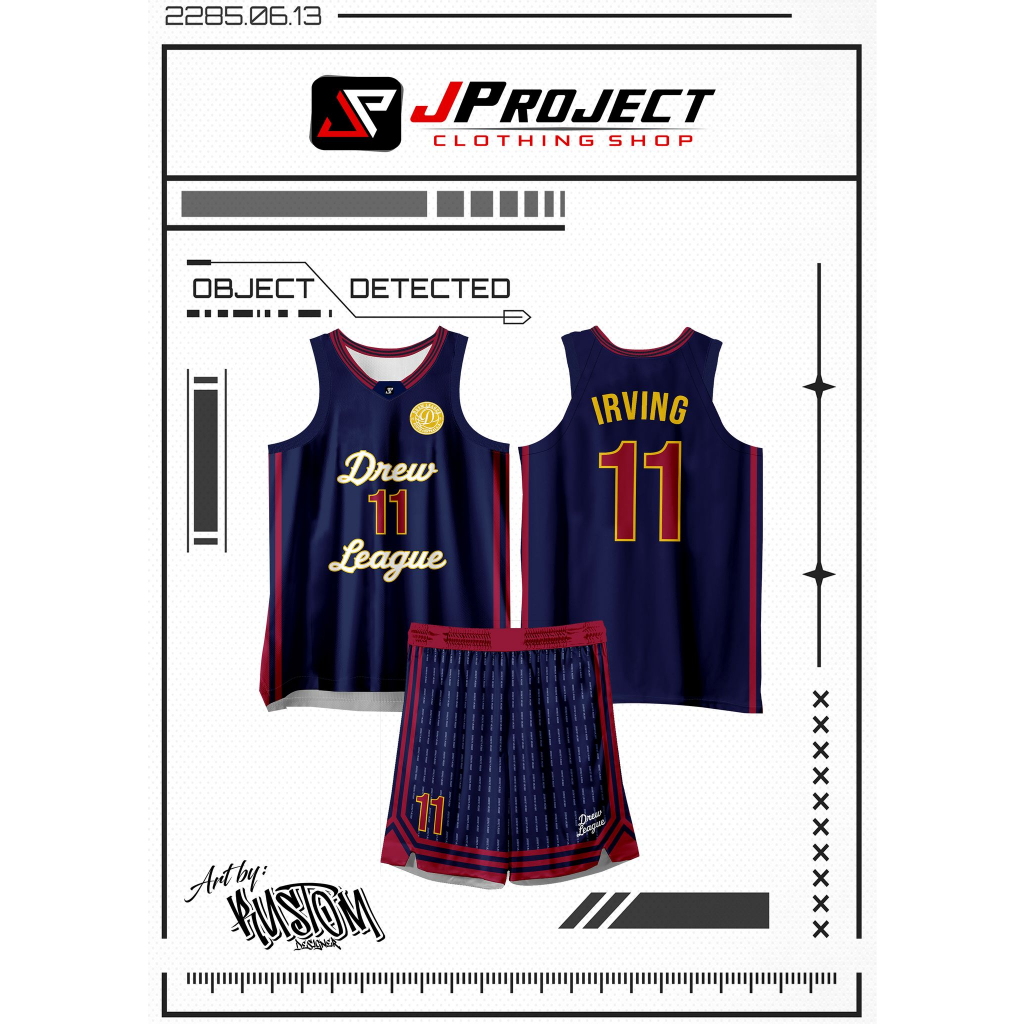 Drew League Basketball Jersey Dark Blue Shopee Philippines