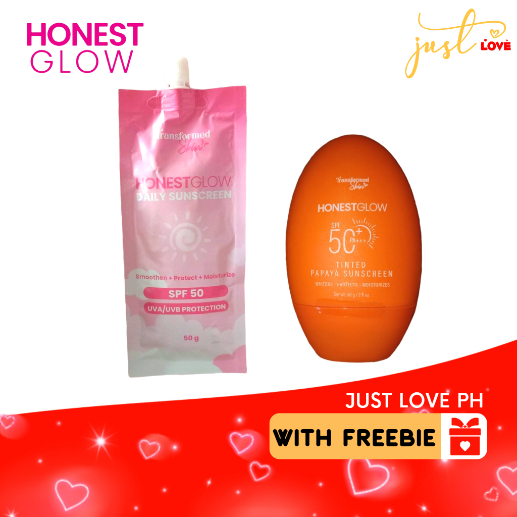 Honest Glow Daily Sunscreen SPF50 50g, Tinted Papaya Sunscreen SPF50