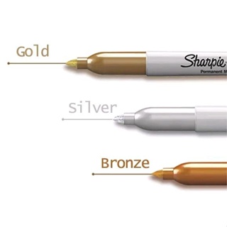 Sharpie 1.0mm Silver Gold Bronze Fine Point Oil Metallic Permanent Markers  - Per pc