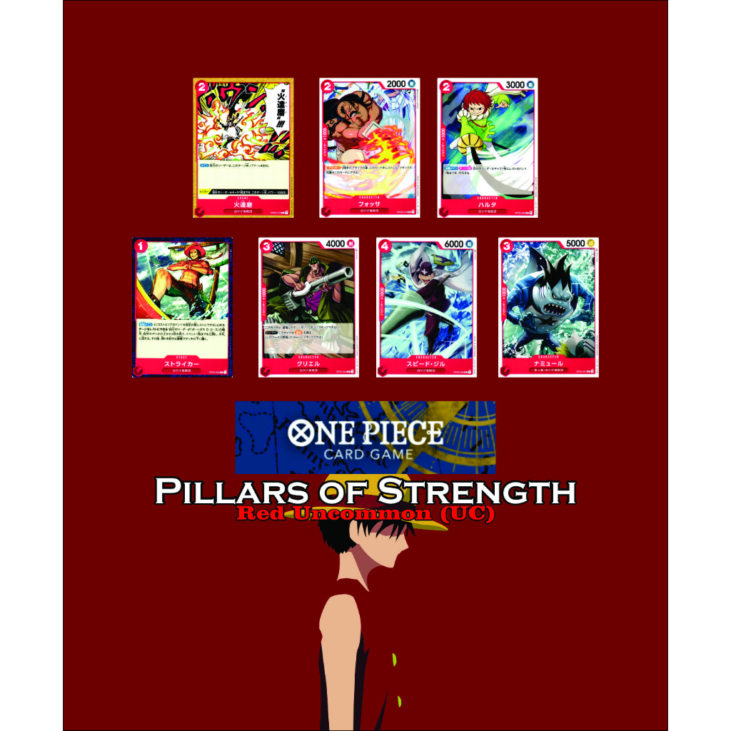 One Piece Card Game Pillars of Strength Red (UC) [SLEEVED] Shopee