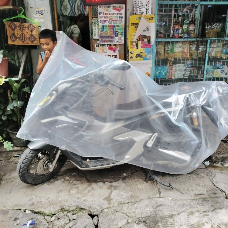 motorcycle plastic cover (makapal) gauge 3 with kapote (optional