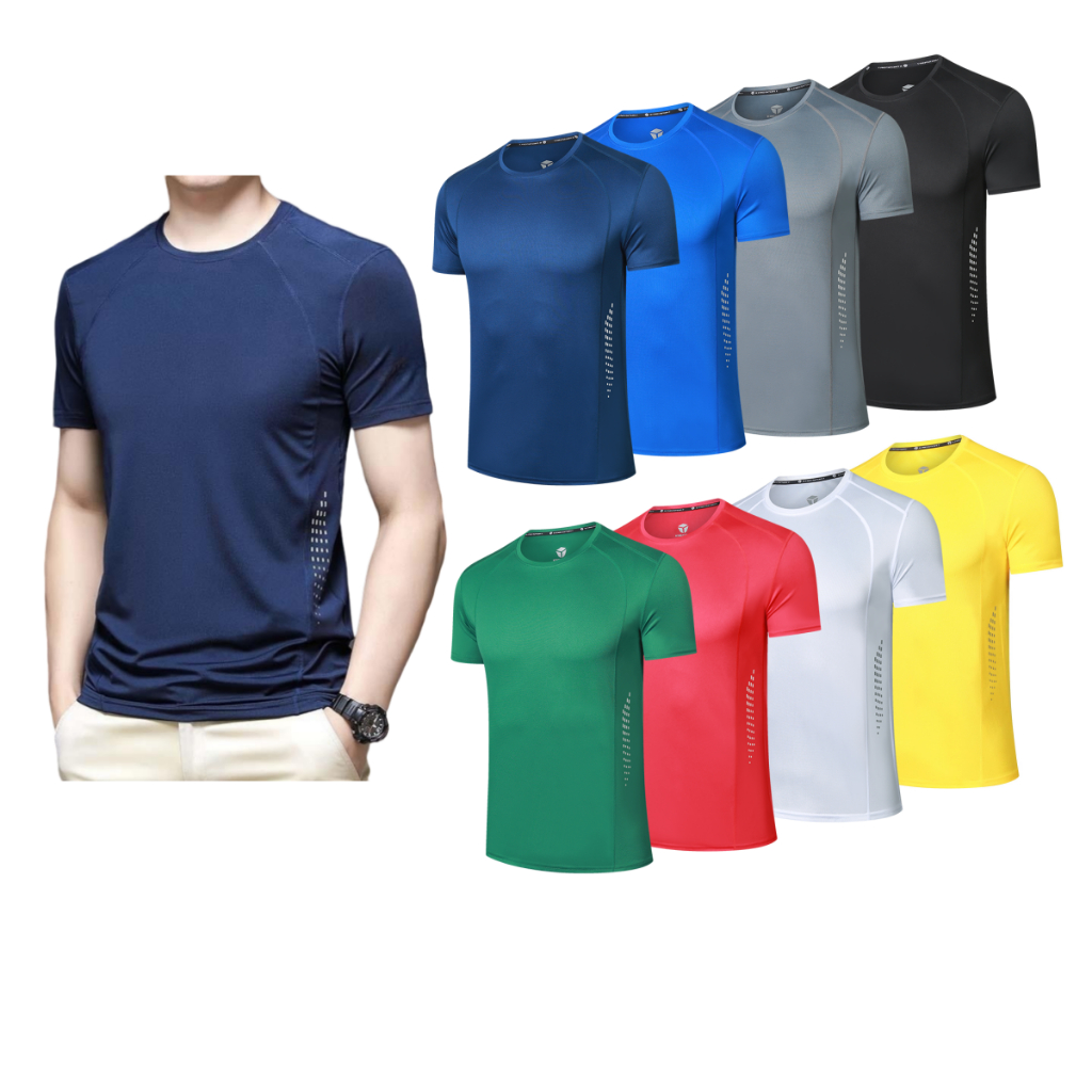 G818# Men's Jersey Dri-Fit Shirts short sleeve Plain T-shirts | Shopee ...