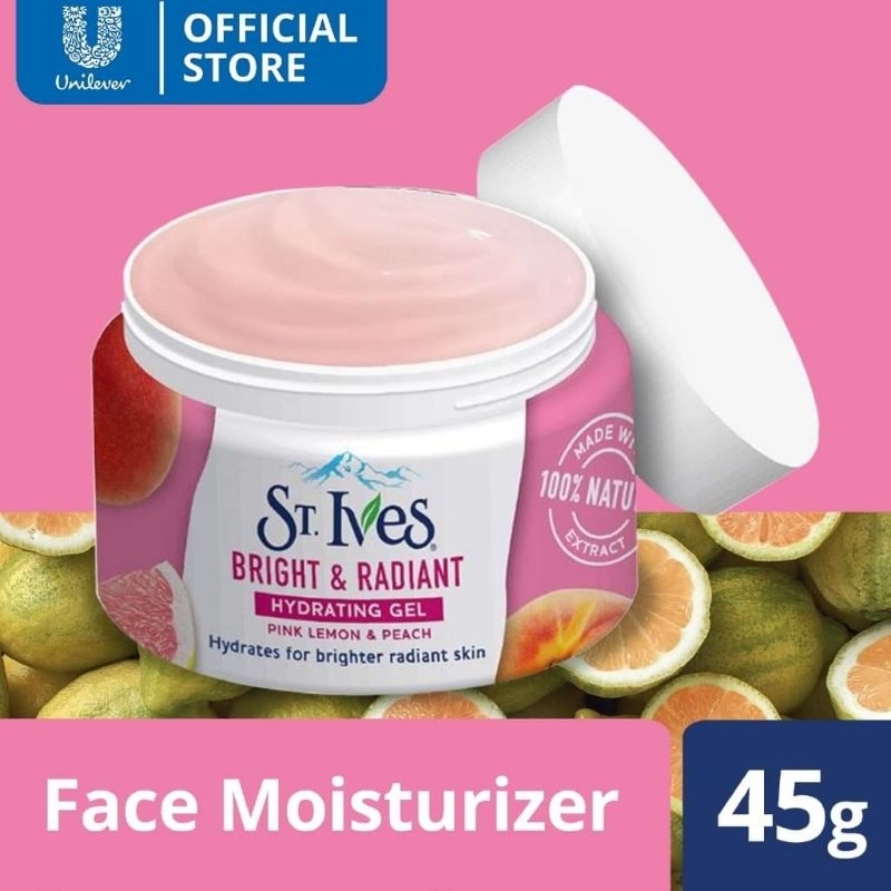 ST IVES FACE MOISTURIZER:BRIGHT& RADIANT HYDRATING GEL/RENEWING SOFT ...