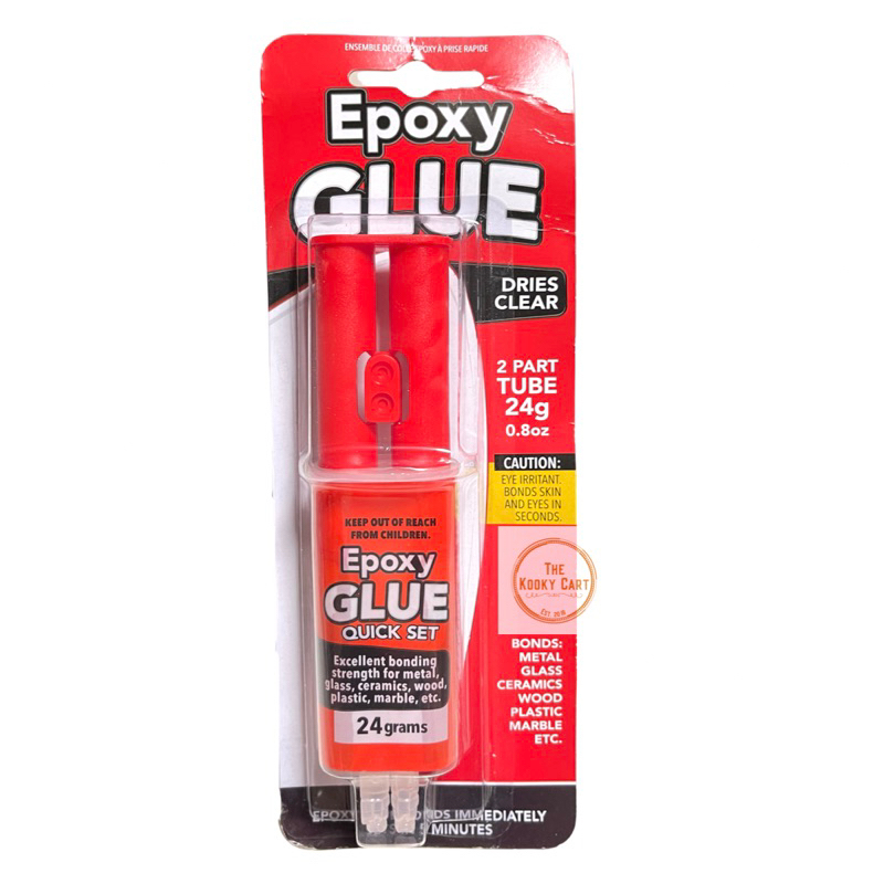 Epoxy Glue Adhesive Quick Set Glues Dries Clear (2 Part Tube) Shopee