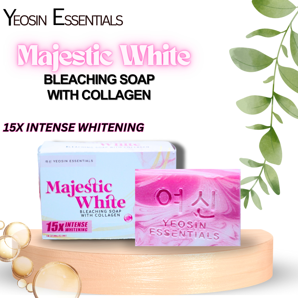 Majestic White Bleaching Soap with Collagen 15x Intense Whitening Niacinamide Alpha Arbutin