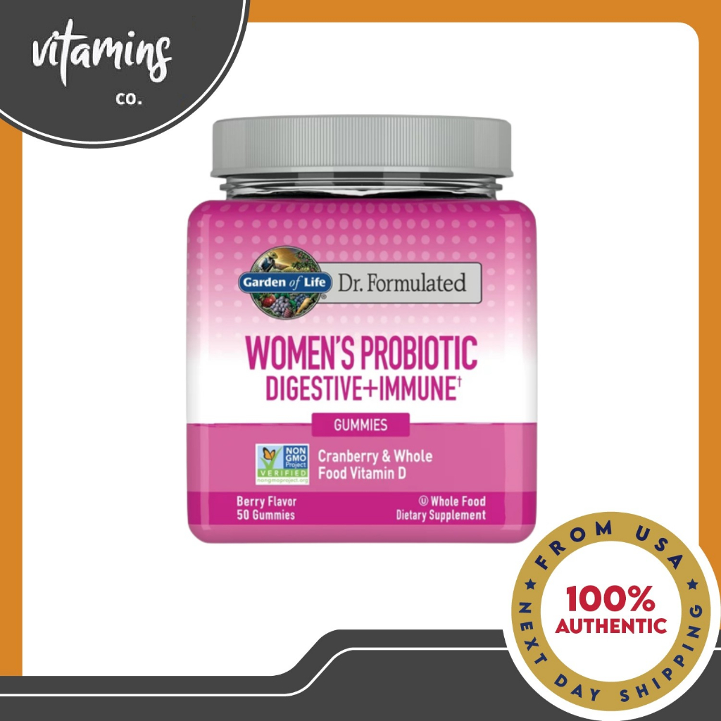 Garden of Life Women's Probiotic Gummies with Cranberry & Vitamin D (50