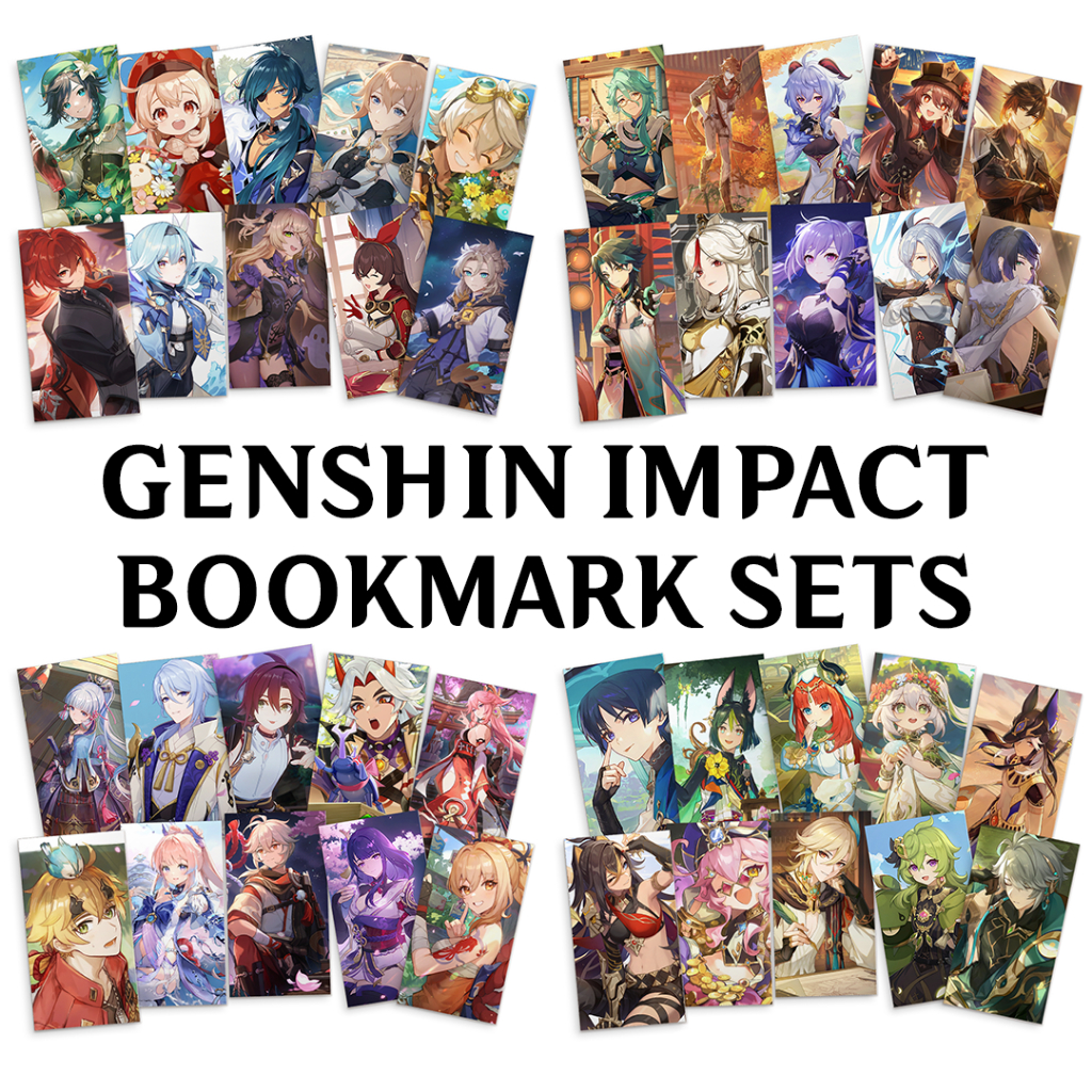 Genshin Impact Bookmark Sets Mondstadt / Liyue / Inazuma / Sumeru