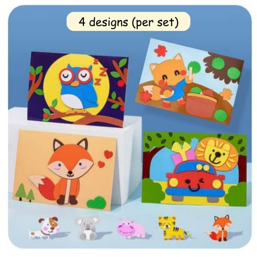 DIY Artwork Foam Stickers (Set of 4 designs) | Shopee Philippines