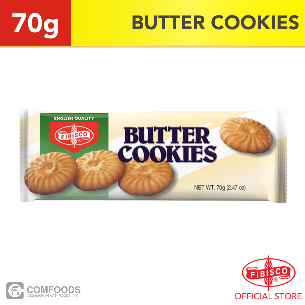 FIBISCO Butter Cookies 70g | Shopee Philippines