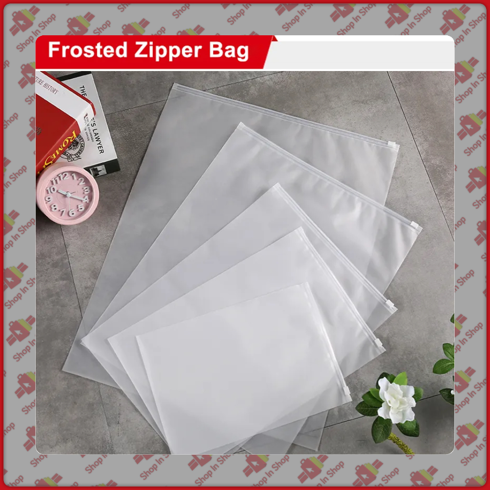 Frosted Matte Ziplock Resealable Zipper Travel Storage Plastic Pouch