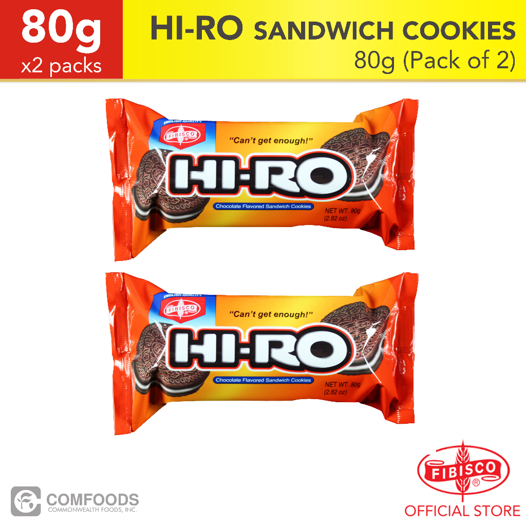 FIBISCO HIRO Sandwich Cookies - 80g - Pack of 2 | Shopee Philippines