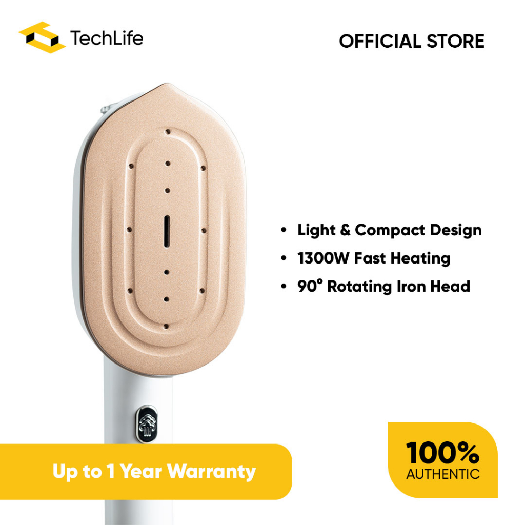 TechLife Portable Steam Iron Light & Compact Design 1300W Fast