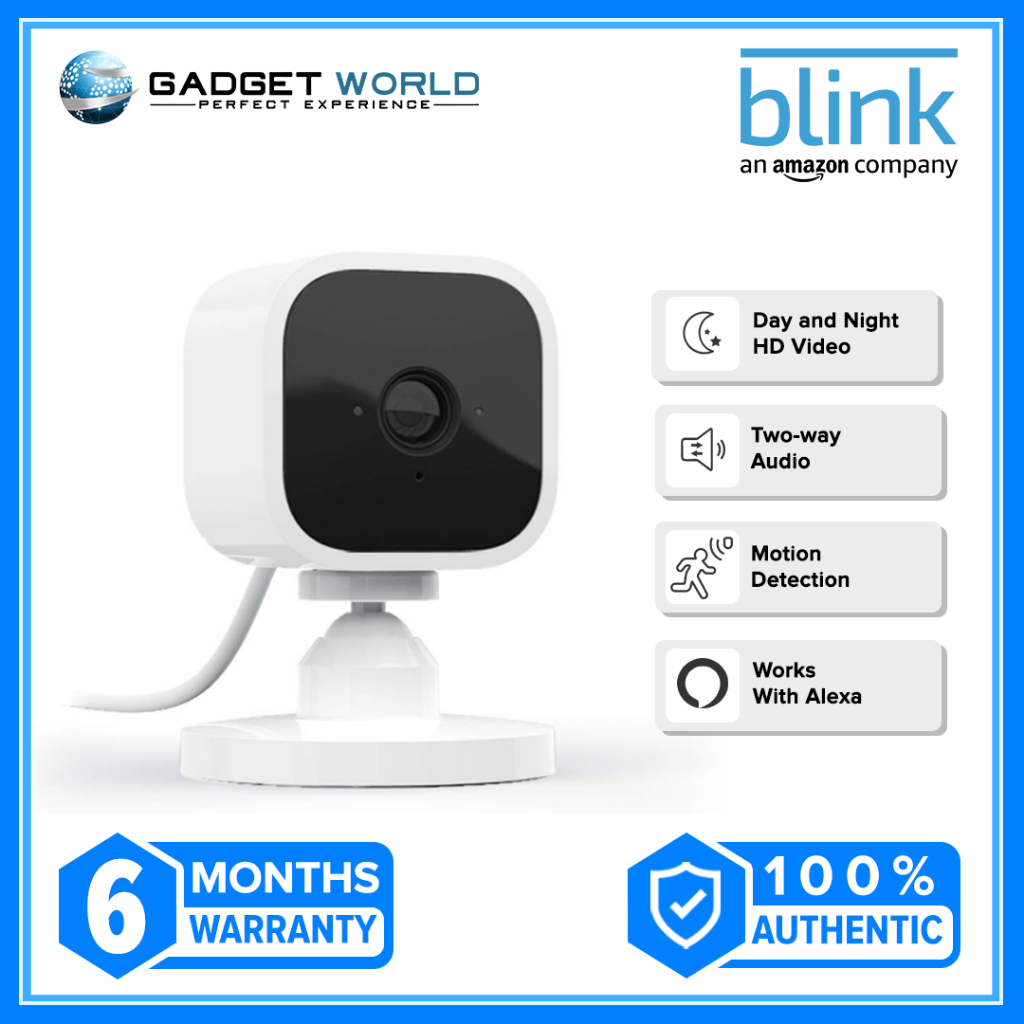 Blink Mini Indoor Plug-in-HD Smart Security Camera Works with Alexa ...