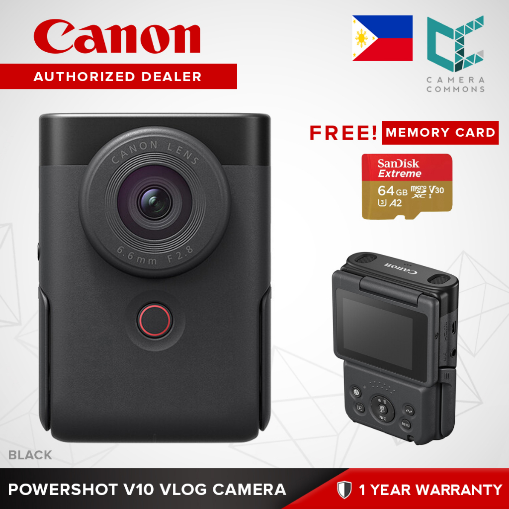 Canon PowerShot V10 Vlog Camera 19mm Wide Angle Digital Compact