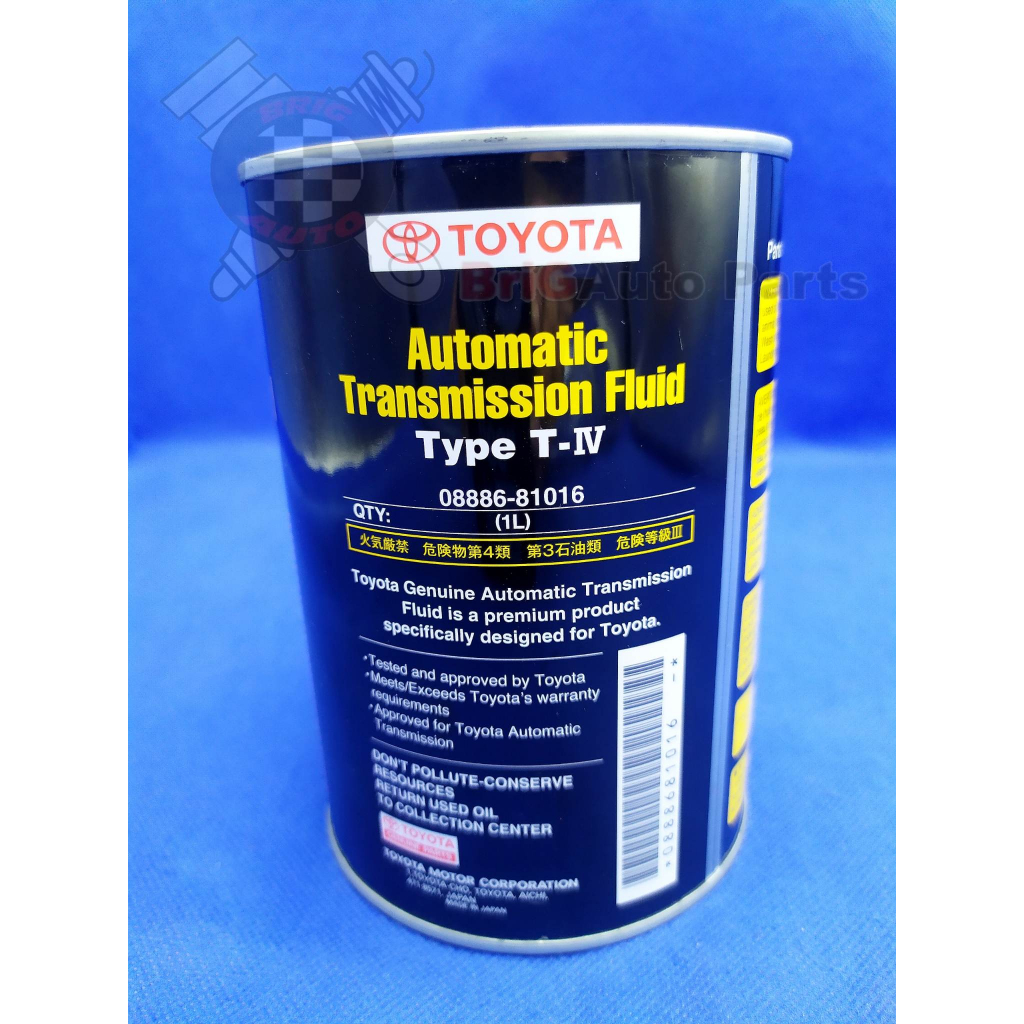 Toyota Genuine ATF Type T-IV 1L ( Automatic Transmission Fluid ) 08886 ...