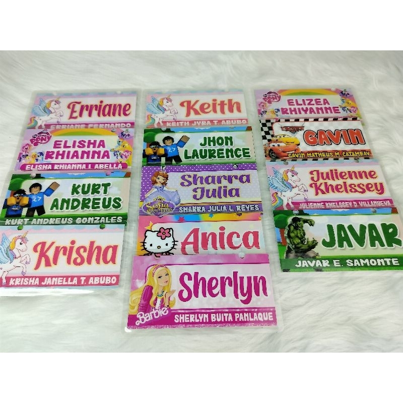 LAMINATED NAMETAG / NAME TAG / LAMINATED | Shopee Philippines