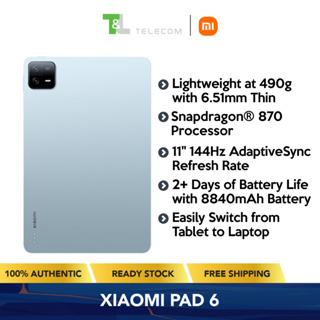 Xiaomi Mi Pad 6 PRO Snapdragon 8+ 11'' 144Hz 2.8K 8600mAh 67W MIUI 14  256G/256GB