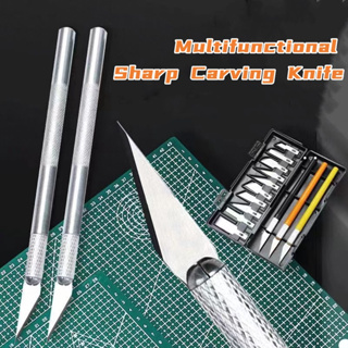 Colorful Aluminum Alloy Wood Cutter Knifes Carve Tool Sculpture Utility  Engrave Sharp Metal Scalpel Woodcarve Blade tools sets
