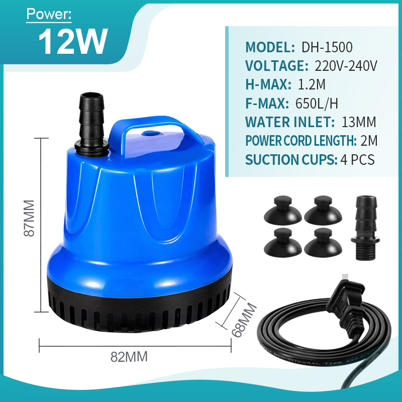 Submersible Aquarium Water Pump Fish Tank Powerhead Fountain Hydro ...