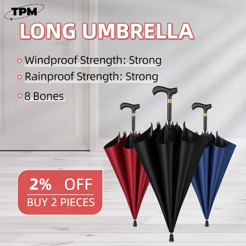 Tide Play AntiSlip Automatic Vinyl Umbrella For Crutches And Umbrellas
