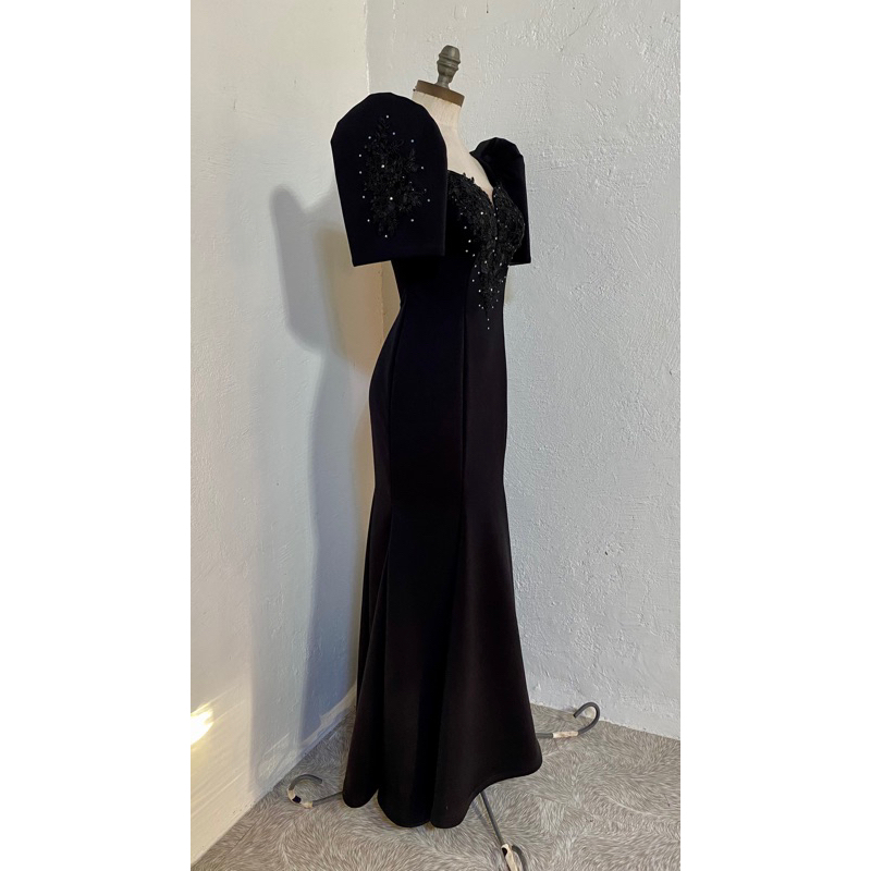filipiniana dress black Classic 3D Lace Filipiniana Bolero | Timeless Wedding Attire