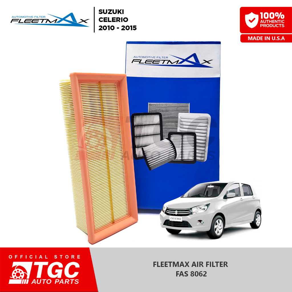 Fleetmax Air Filter / Air Cleaner Suzuki Celerio 2010 2015 FAS8062 1pc Shopee Philippines