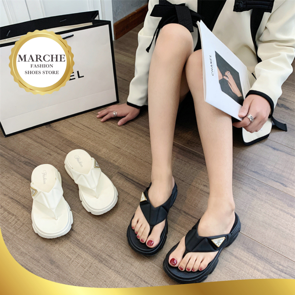 Marche 2023 New ThickSole FlipFlops Sandals For Women(add one size