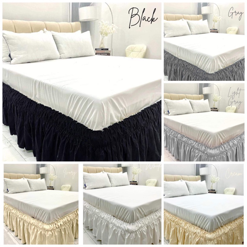 Canadian Cotton Removable Bedskirt Single to King Stretchable