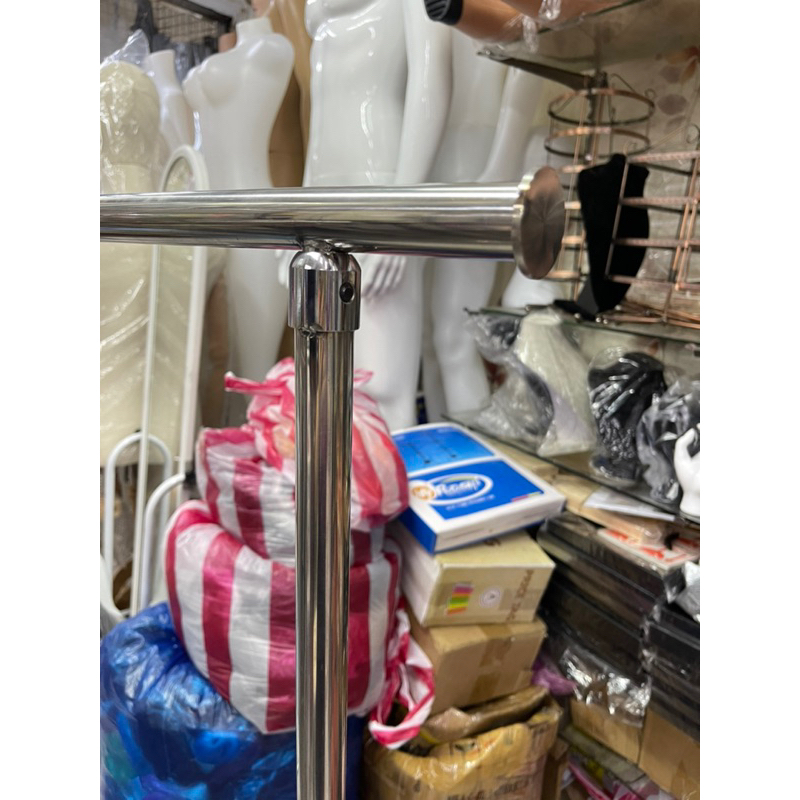 Stainless Steel Single Rod Drying Rack Clothing Store Display Rack ...