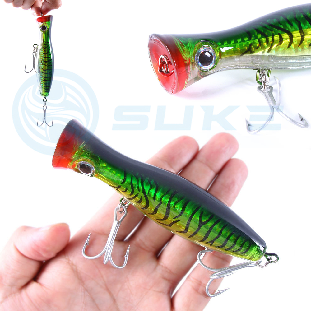 SUKE 43G/13Cm Hard Bait Floating Lure Big Popper 6 Colors Topwater ...